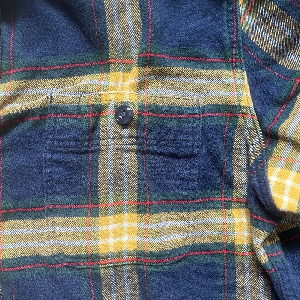 J.Crew Men's Mid-Weight Double Brushed Flannel Shirt in Multicolor Size M - Picture 3 of 5